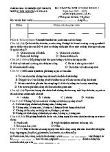 Bài kiểm tra định kỳ cuối học kì I môn Khoa học Lớp 4 - Năm học 2021-2022